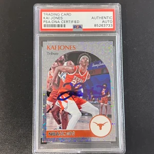 2021 Panini Chronicles Hoops Draft Picks #62 Kai Jones Signed AUTO PSA Slabbed T