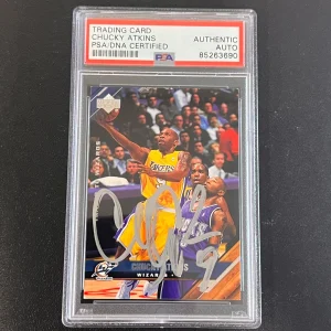 2005-06 Upper Deck #82 Chucky Atkins Signed Card AUTO PSA Slabbed Wizards