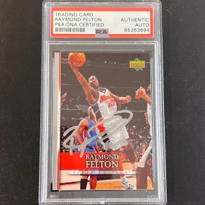 2007-08 Upper Deck First Edition #148 Raymond Felton Signed Card AUTO PSA/DNA Sl