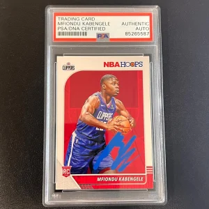 2019-20 Panini Hoops #222 Mfiondu Kabengele Signed Card AUTO PSA Slabbed Clipper