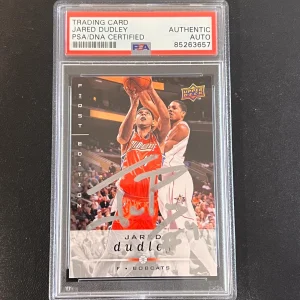 2008-09 Upper Deck Draft Edition #17 Jared Dudley Signed Card AUTO PSA Slabbed B