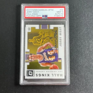 2017 Panini Donruss Optic Hall Kings #12 JERRY WEST Signed Card MINT 9 Auto 10 P