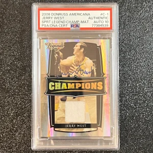 2008 Donruss Americana Sports Legends Championship Material #C-1 JERRY WEST Sign