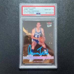 2007-08 Fleer Ultra Legendary 13 #255 JERRY WEST Signed Card AUTO 10 PSA Slabbed