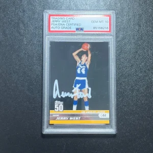 2008 Topps #48 JERRY WEST Signed Card AUTO 10 PSA Slabbed Lakers