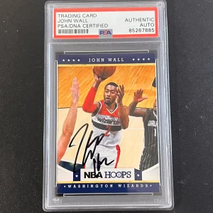 2012-13 NBA Hoops #172 John Wall Signed Card AUTO PSA Slabbed Wizards