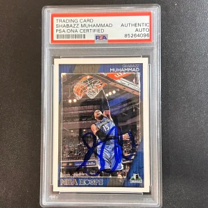 2016-17 NBA Hoops #142 Shabazz Muhammad Signed AUTO PSA Slabbed Timberwolves