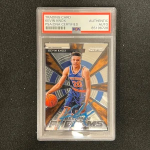 2018-19 Panini-Prizm #17 Kevin Knox Signed Card AUTO PSA Slabbed RC Knicks