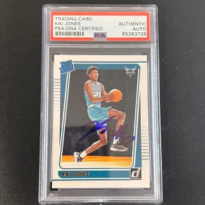 2021-22 Panini Donruss Rated Rookie #232 Kai Jones Signed AUTO PSA Slabbed Horne