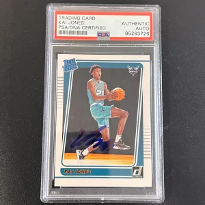 2021-22 Panini Donruss Rated Rookie #232 Kai Jones Signed AUTO PSA Slabbed Horne
