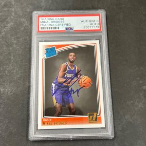 2018-19 Panini Donruss Optic Rated Rookie #200 Mikal Bridges Signed Card AUTO PS