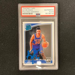 2018-19 Donruss Optic Rated Rookie #190 Kevin Knox Signed Card AUTO PSA Slabbed