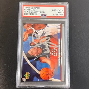 2007-08 Upper Deck First Edition #150 Sean May Signed Card AUTO PSA/DNA Slabbed