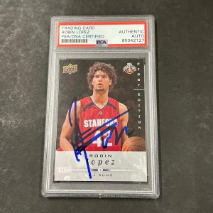 2008 Upper Deck #231 Robin Lopez Signed Card AUTO PSA Slabbed