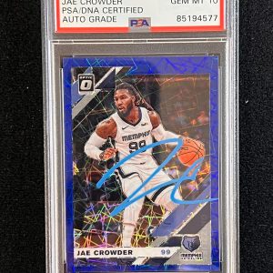2019-20 Panini Prizm #150 Jae Crowder Signed Card AUTO 10 PSA Slabbed Grizzlies