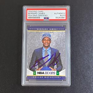 2012 Panini NBA Hoops #292 Bernard James Signed Card AUTO PSA Slabbed Mavericks
