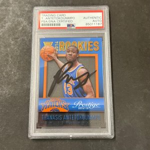 2014-15 Panini Prestige #29 Thanasis Antetokounmpo Signed Card AUTO PSA Slabbed