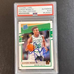 2020-21 Donruss Rated Rookie #232 Aaron Nesmith Signed Card AUTO PSA Slabbed RC