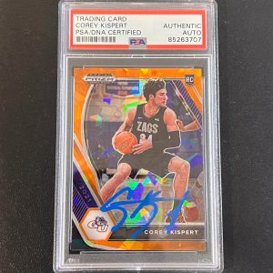 2021 Panini Prizm Draft Picks #8 COREY KISPERT Signed Card AUTO PSA Slabbed Gonz