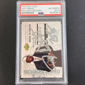 2007 Upper Deck First Edition #DN5 Jeff Green RC Signed Card AUTO PSA/DNA Slabbe