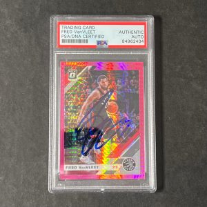 2019-20 Panini Donruss Optic #9 Fred VanVleet Signed Card AUTO PSA Slabbed Rapto