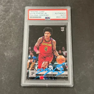2019-20 Panini Chronicles #135 Kevin Porter Jr. Signed Card PSA Slabbed Cavalier