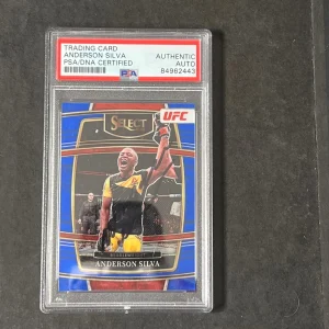2022 Panini Select #2 Anderson Silva Signed Card AUTO PSA Slabbed UFC