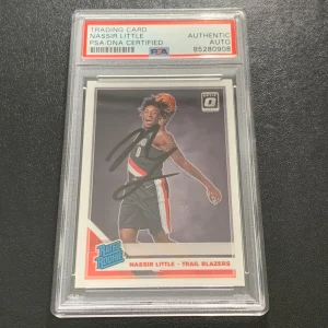 2019-20 Panini Optic #154 Nassir Little Signed Rookie Card AUTO PSA Slabbed RC B