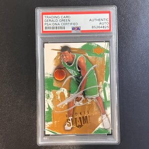 2005 Upper Deck Rookie Slam! #98 Gerald Green Signed Card AUTO PSA Slabbed Celti