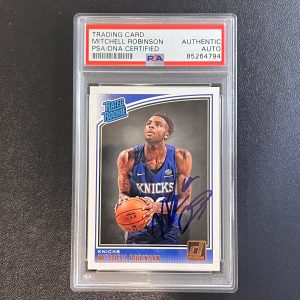 2018-19 Donruss Rated Rookie #163 Mitchell Robinson Signed Card AUTO PSA Slabbed