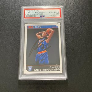 2014-15 Panini Hoops #300 Thanasis Antetokounmpo Signed Card AUTO PSA Slabbed Kn