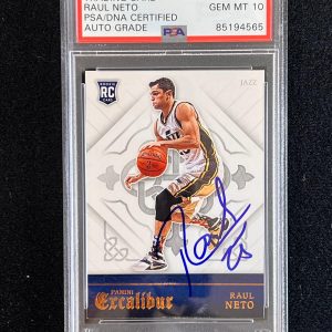 2015-16 Panini Excalibur #161 Raul Neto Signed Card AUTO 10 PSA/DNA Slabbed RC J