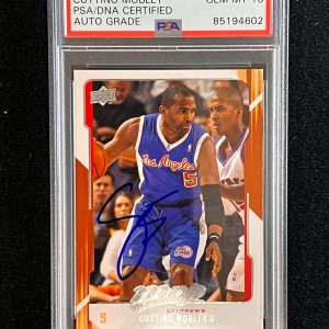 2008-09 Upper Deck NBA MVP #67 Cuttino Mobley Signed Card AUTO 10 PSA/DNA Slabbe