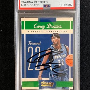 2010-11 Classics Basketball #38 Corey Brewer Signed Card AUTO 10 PSA/DNA Slabbed