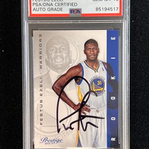 2012-13 PANINI PRESTIGE #229 FESTUS EZELI Signed Card AUTO 10 PSA Slabbed RC War