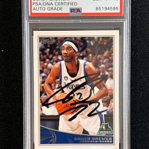 2009-10 Topps #171 Corey Brewer Signed Card AUTO PSA/DNA Slabbed Timberwolves