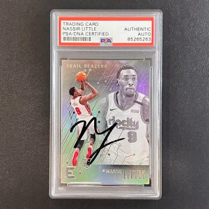 2019-20 Panini Chronicles Essentials #222 Nassir Little Signed AUTO PSA Slabbed