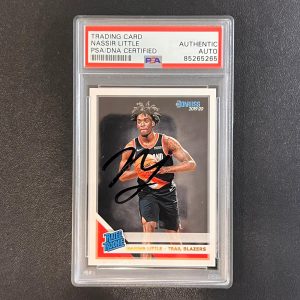 2019-20 Donruss Rated Rookie #223 Nassir Little Signed Rookie Card AUTO PSA Slab
