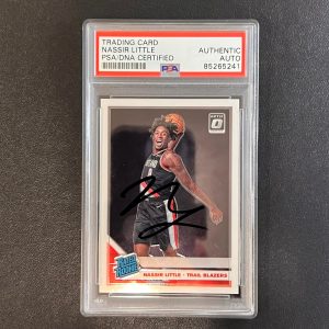 2019-20 Panini Optic #154 Nassir Little Signed Rookie Card AUTO PSA Slabbed RC B