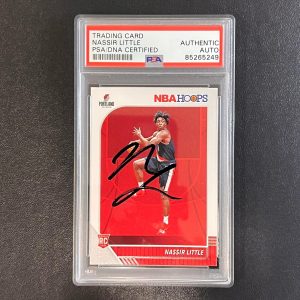 2019-20 NBA Hoops #220 Nassir Little Signed Rookie Card AUTO PSA Slabbed RC Blaz