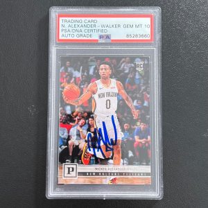 2019-20 Panini Chronicles #122 Nickeil Alexander-Walker Signed Card AUTO Grade 1