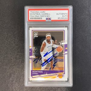 2020-21 NBA Panini Donruss Optic #56 Montrezl Harrell Signed Card AUTO PSA Slabb
