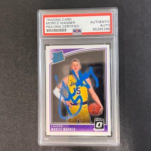 2018-19 Panini Donruss Rated Rookie #197 Moritz Wagner Signed Card AUTO PSA Slab