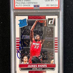 2014-15 Panini Donruss Rookie #222 JAMES ENNIS Signed Card AUTO 10 PSA/DNA Slabb