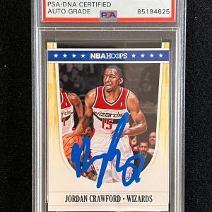 2011-12 Panini NBA Hoops #242 Jordan Crawford Signed Card AUTO PSA Slabbed Wizar
