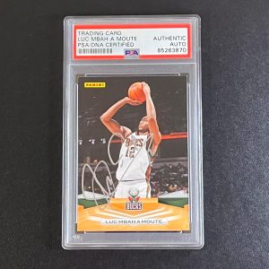 2009-10 Panini Basketball #100 Luc Mbah a Moute Signed Card AUTO PSA Slabbed Buc