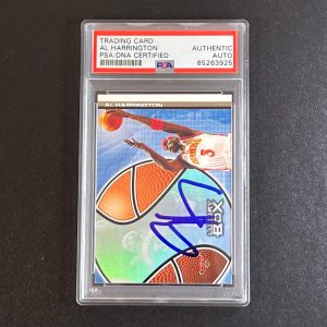 2004-05 Topps Luxury Box #85 Al Harrington Signed Card AUTO PSA Slabbed Hawks