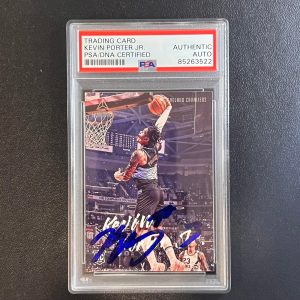 2019-20 Panini Chronicles Luminance #148 Kevin Porter Jr. Signed Card PSA AUTO S