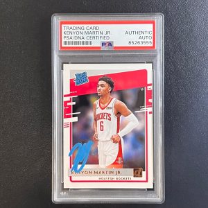 2020-21 Panini Donruss Rated Rookie #224 Kenyon Martin Jr. Signed Card AUTO PSA