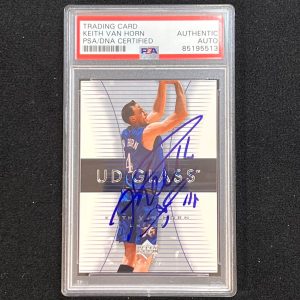 2003-04 Upper Deck Glass #40 Keith Van Horn Signed Card AUTO PSA/DNA Slabbed Kni